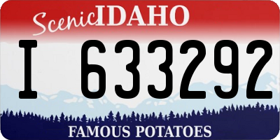 ID license plate I633292