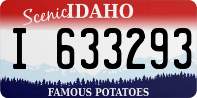ID license plate I633293