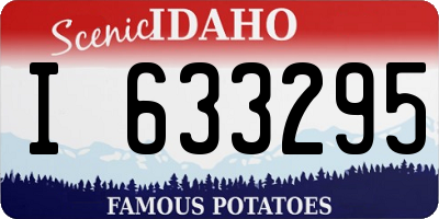 ID license plate I633295