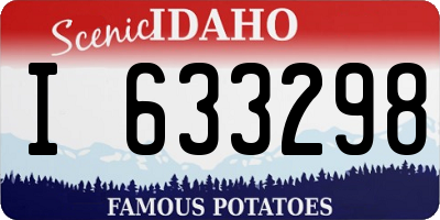ID license plate I633298