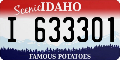 ID license plate I633301