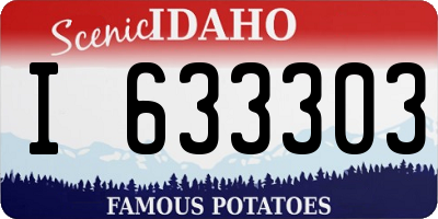 ID license plate I633303