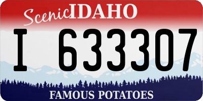 ID license plate I633307