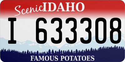ID license plate I633308