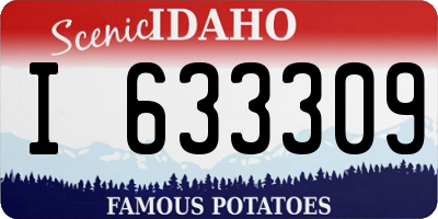 ID license plate I633309