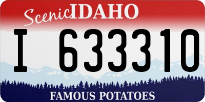 ID license plate I633310