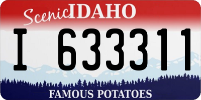 ID license plate I633311