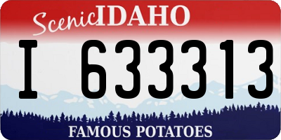 ID license plate I633313