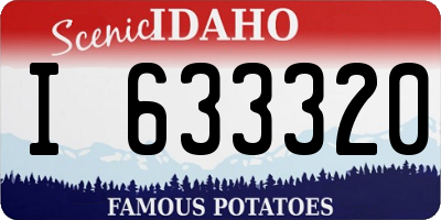 ID license plate I633320