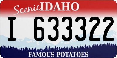 ID license plate I633322