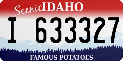 ID license plate I633327