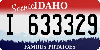 ID license plate I633329