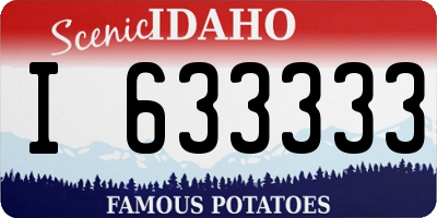 ID license plate I633333