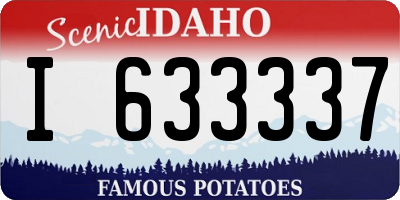 ID license plate I633337