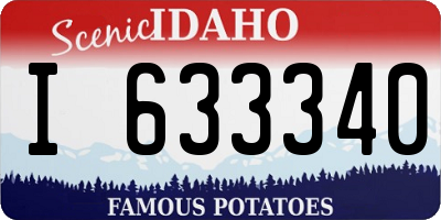 ID license plate I633340