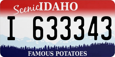 ID license plate I633343