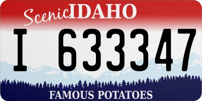 ID license plate I633347