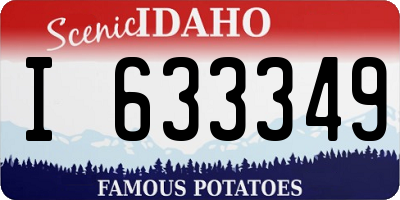 ID license plate I633349