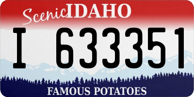 ID license plate I633351