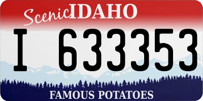 ID license plate I633353