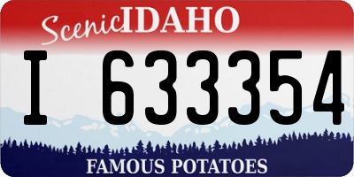 ID license plate I633354