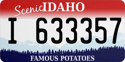 ID license plate I633357