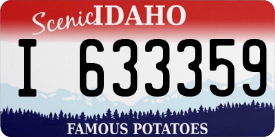 ID license plate I633359