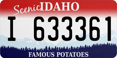 ID license plate I633361