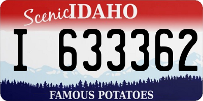 ID license plate I633362