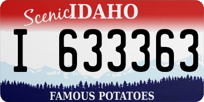 ID license plate I633363