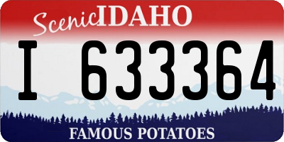 ID license plate I633364