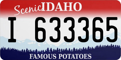 ID license plate I633365