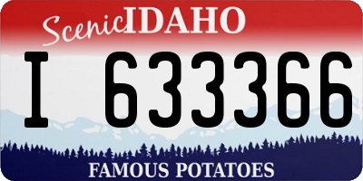 ID license plate I633366