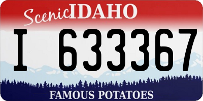 ID license plate I633367