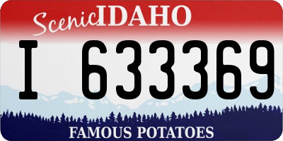 ID license plate I633369