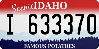 ID license plate I633370