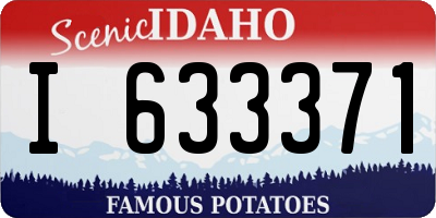 ID license plate I633371