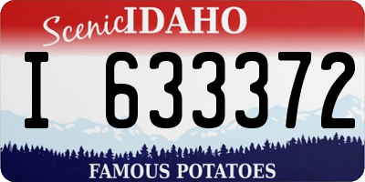 ID license plate I633372