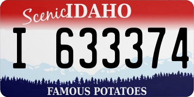 ID license plate I633374