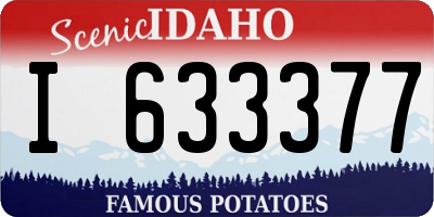 ID license plate I633377