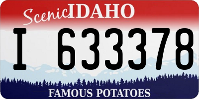 ID license plate I633378