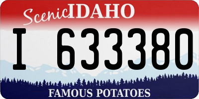 ID license plate I633380