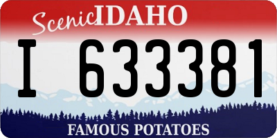 ID license plate I633381