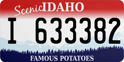 ID license plate I633382
