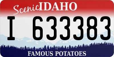 ID license plate I633383
