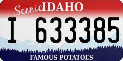 ID license plate I633385