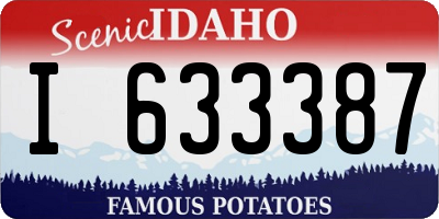 ID license plate I633387