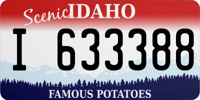 ID license plate I633388