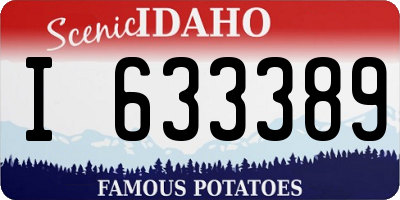 ID license plate I633389