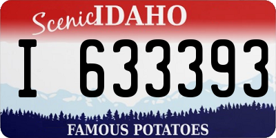 ID license plate I633393